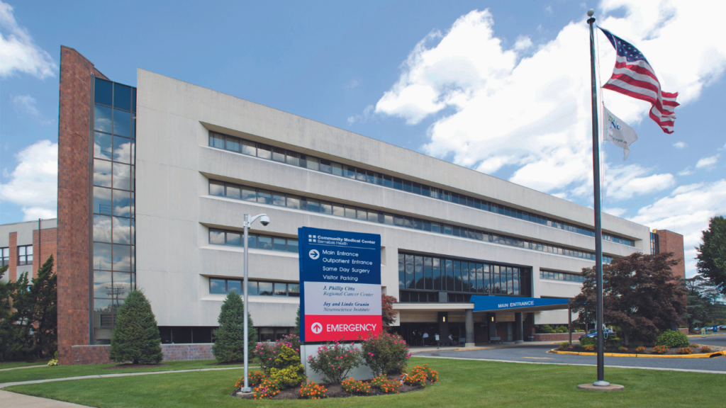 Exterior photo of The J. Phillip Citta Regional Cancer Center at Community Medical Center