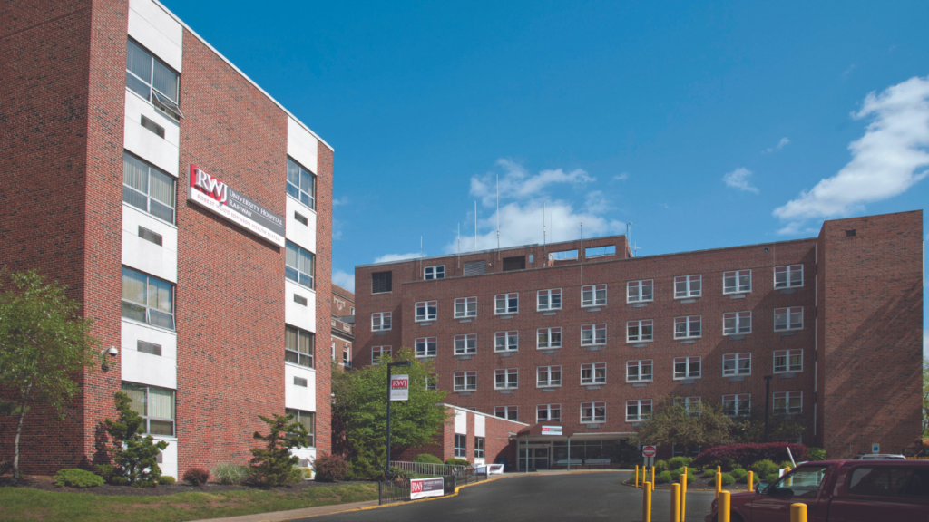 Exterior photo of the Robert Wood Johnson University Hospital Rahway